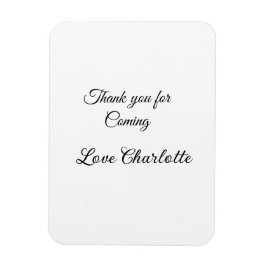 bedankt voor uw komst naam toevoegen tekstbericht  magneet