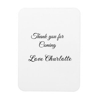 bedankt voor uw komst naam toevoegen tekstbericht  magneet