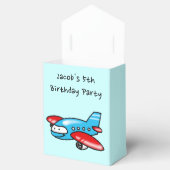 Bedankt voor uw komst naar mijn feest (vliegtuig) bedankdoosjes (Geopend)