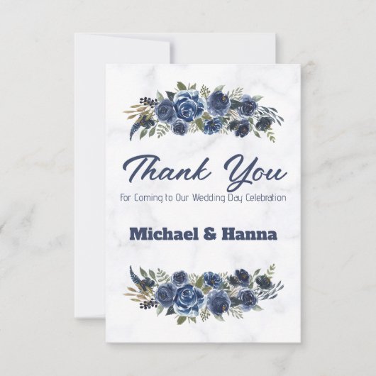 Bedankt voor uw komst naar onze trouwdag (Voorkant)