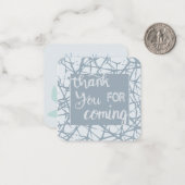 Bedankt voor uw komst notitiekaartje (Voorkant / Achterkant in situ)