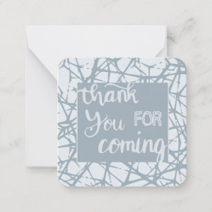 Bedankt voor uw komst notitiekaartje