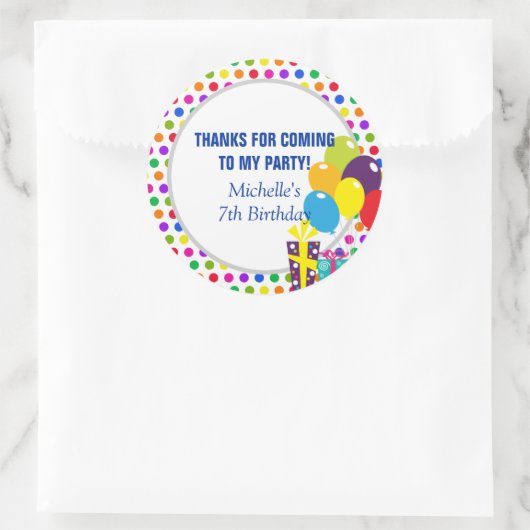 Bedankt voor uw komst - Party Favor Sticker (Tas)