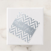 Bedankt voor uw persoonlijke ZigZag Chevron Patter Bedankjes Labels (Met doos)