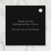 Bedankt voor uw persoonlijke ZigZag Chevron Patter Bedankjes Labels (Achterkant)