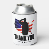 Bedankt voor uw Service American Flag Blikjeskoeler (Blikje Voorkant)