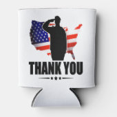Bedankt voor uw Service American Flag Blikjeskoeler (Voorkant)