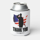 Bedankt voor uw Service American Flag Blikjeskoeler (Blikje Achterkant)