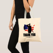 Bedankt voor uw Service American Flag Tote Bag (Voorkant (product))