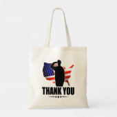 Bedankt voor uw Service American Flag Tote Bag (Achterkant)