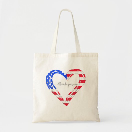 Bedankt voor uw Service American Flag Tote Bag (Voorkant)