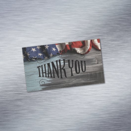 Bedankt voor uw service! magnetisch visitekaartje (Voorbeeld)