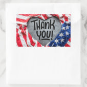 Bedankt voor uw service! rechthoekige sticker (Tas)