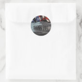 Bedankt voor uw service! ronde sticker (Tas)