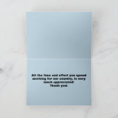 Bedankt voor uw service! Wenskaart Kaart (Binnen)