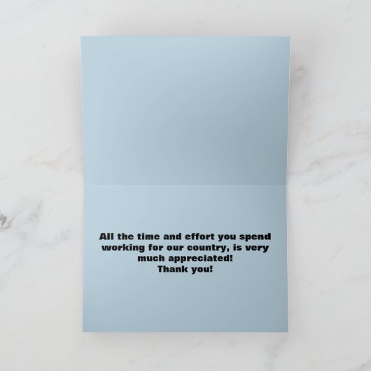 Bedankt voor uw service! Wenskaart Kaart (Binnen)