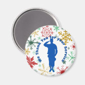 Bedankt voor uw servicemagnet magneet (Voorkant / Achterkant)