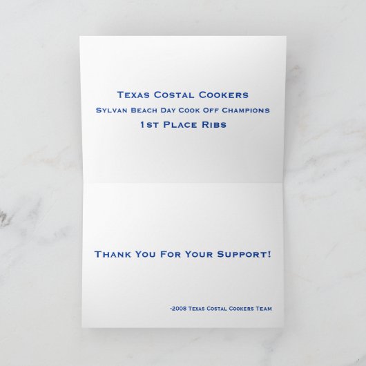 Bedankt voor uw steun (Binnen)