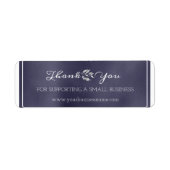 Bedankt voor uw steun aan Small Business Navy Whit Etiket (Voorkant)