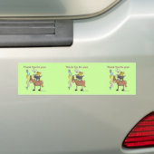 Bedankt voor uw steun bumpersticker (Op auto)