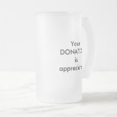 Bedankt voor uw steun matglas bierpul (Voorkant rechts)