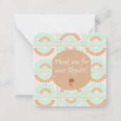 Bedankt voor uw steun: notitiekaartje (Voorkant)