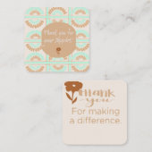 Bedankt voor uw steun: notitiekaartje (Voorkant / Achterkant)