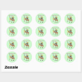 Bedankt voor uw steun ronde sticker (Vel)