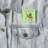 Bedankt voor uw steun vierkante button 5,1 cm (In situ)