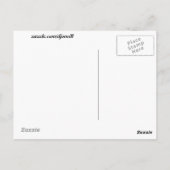 Bedankt voor uw steun zwarte kat en teddybeer briefkaart (Achterkant)