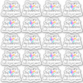 Bedankt voor uw supportregenbooghart sticker (Voorkant)