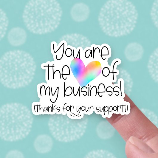 Bedankt voor uw supportregenbooghart sticker