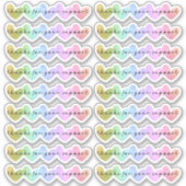 Bedankt voor uw supportregenbooglitter sticker (Voorkant)