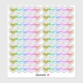 Bedankt voor uw supportregenbooglitter sticker (Vel)