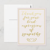 Bedankt voor uw sympathie - Blush Pink Briefkaart (Voorkant / Achterkant)
