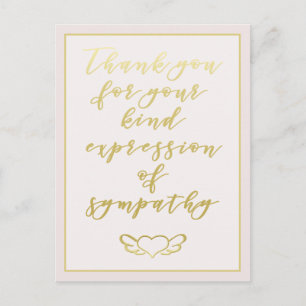 Bedankt voor uw sympathie - Blush Pink Briefkaart