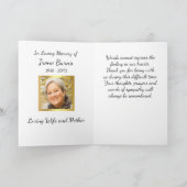 Bedankt voor uw sympathie foto herdenkingskaart (Binnen)