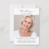 Bedankt voor uw sympathie fotokaart (Voorkant)