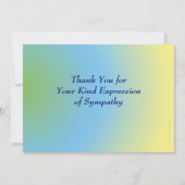 Bedankt voor uw sympathie, Pastel Blue Yellow (Voorkant)