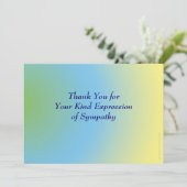 Bedankt voor uw sympathie, Pastel Blue Yellow (Staand voorkant)