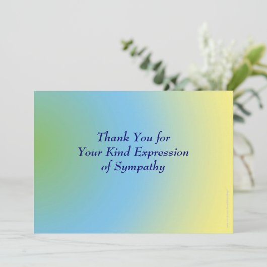 Bedankt voor uw sympathie, Pastel Blue Yellow (Staand voorkant)