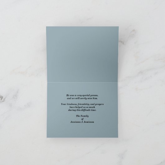 Bedankt voor uw sympathie, Sierra Sunrise Note Kaa (Binnen)