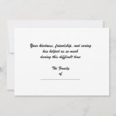 Bedankt voor uw sympathie, Waterfall Note Kaart (Achterkant)