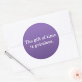 Bedankt voor uw tijd ronde sticker (Envelop)