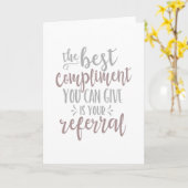 Bedankt voor uw verwijzing Kaart (Gele Bloem)