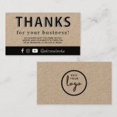 Bedankt voor uw Visitekaartje (Voorkant / Achterkant)