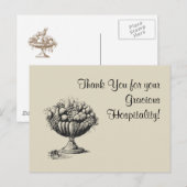 Bedankt voor uw vriendelijke gastvrijheid! briefkaart (Voorkant / Achterkant)