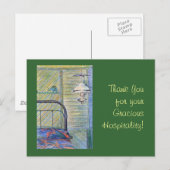 Bedankt voor uw vriendelijke gastvrijheid! briefkaart (Voorkant / Achterkant)