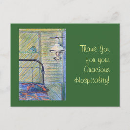 Bedankt voor uw vriendelijke gastvrijheid! briefkaart