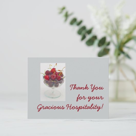 Bedankt voor uw vriendelijke gastvrijheid! briefkaart (Staand voorkant)
